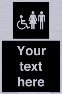 Custom information: black panel disabled female and male